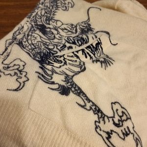 Y2K Cashmere soft dragon design hoodie